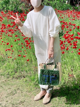 「note et silence （ノートエシロンス）のアイテム（ワンピース/ドレス）」を使った、to_piさん（レディース・155cm）の春コーディネート
