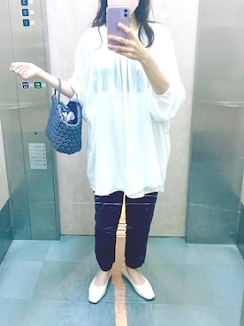 「シアタープロダクツ(THEATRE PRODUCTS)」｜「アイテム（バレエシューズ）」を使った、to_piさん（レディース・155cm）の春コーディネート