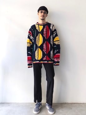 「3Dニット」｜m_hosokawaさん（メンズ・180cm）の秋コーディネート