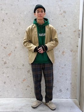 「Dickies（ディッキーズ）のアイテム（セットアップ）」を使った、早起き太郎さん（メンズ・175cm）の冬コーディネート