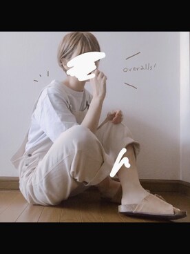 「ユニクロ」｜「アイテム（サンダル）」を使った、もりもり。さん（レディース・163cm）の春コーディネート