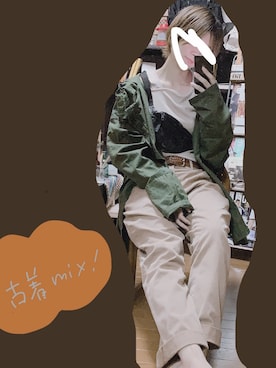 「HUGO BOSS（ヒューゴボス）のアイテム（バッグ）」を使った、もりもり。さん（レディース・163cm）の秋コーディネート