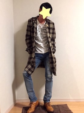 「トリッカーズ」｜「アイテム（ダッフルコート）」を使った、DAIさん（メンズ・177cm）の秋コーディネート