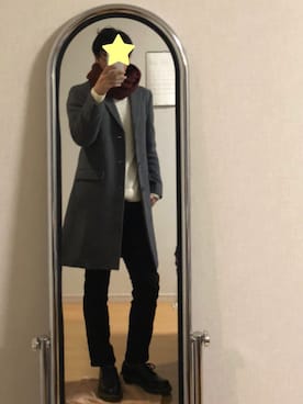 「Abercrombie&Fitch（アバークロンビーアンドフィッチ）のアイテム（ニット/セーター）」を使った、DAIさん（メンズ・177cm）の冬コーディネート
