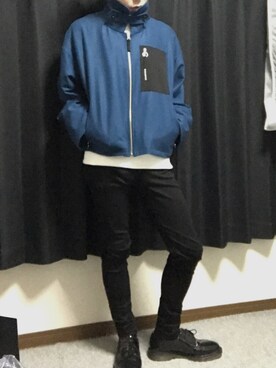 「アイテム（ブルゾン）」を使った、カスフミさん（メンズ・170cm・30代）の春コーディネート