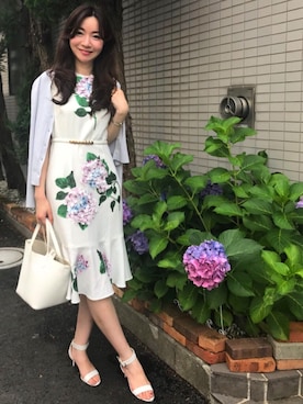 「DOLCE&GABBANA（ドルチェアンドガッバーナ）のアイテム（ワンピース/ドレス）」を使った、Jennifer Kouさん（レディース・168cm）の夏コーディネート