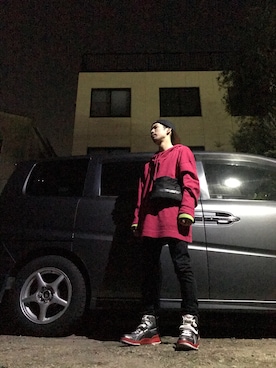 「Reebok（リーボック）のアイテム（スニーカー、シルバー系）」を使った、たろうさん（メンズ・166cm）の春コーディネート