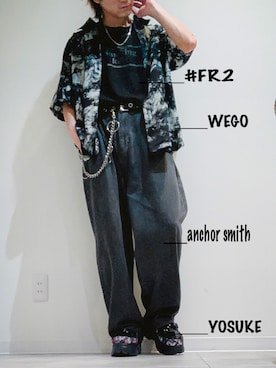 「FR2」｜「アイテム（ブーツ）」を使った、RENさん（メンズ・160cm）の夏コーディネート