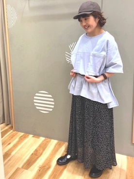 「おとなコーデ」｜「アイテム（帽子）」を使った、えりさん（レディース・150cm）の春コーディネート