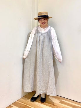 「Slowlinen」｜えりさん（レディース・150cm）の春コーディネート