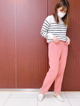 「GUコーデ」｜「アイテム（レインシューズ）」を使った、NATSUMIさん（レディース・164cm）の春コーディネート