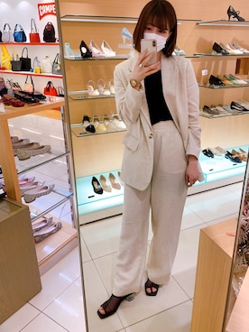 「H&M（エイチ・アンド・エム）のアイテム（ジャケット/アウター）」を使った、NATSUMIさん（レディース・164cm）の春コーディネート