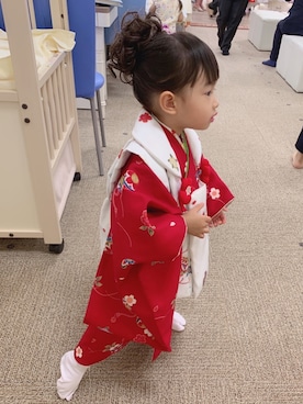 「七五三３歳」｜「アイテム（その他）」を使った、☺︎OTOHA☺︎さん（キッズ・90cm）の夏コーディネート
