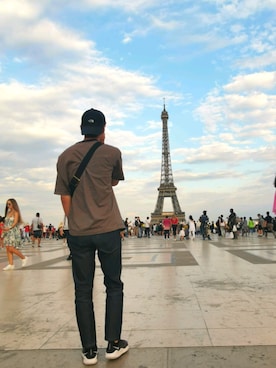 「travel」｜「アイテム（帽子）」を使った、Ryuさん（メンズ・177cm）の夏コーディネート