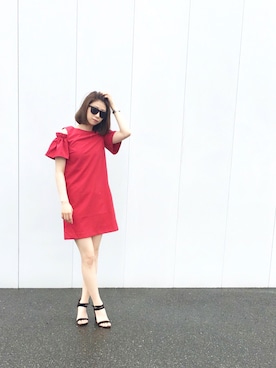 「DRWCYS（ドロシーズ）のアイテム（サンダル）」を使った、みずきさん（レディース・169cm）の夏コーディネート