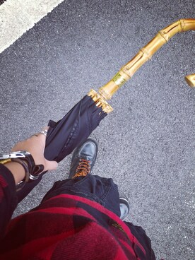 「LOUIS VUITTON（ルイヴィトン）のアイテム（ブレスレット、ブラウン系）」を使った、SHINNOSUKERさん（163cm）の冬コーディネート