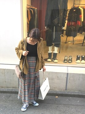 「CONVERSE（コンバース）のconverse（コンバース） ALL STAR OX（オールスターOX）（スニーカー）」を使った、Korinnseiさん（レディース・157cm）の秋コーディネート