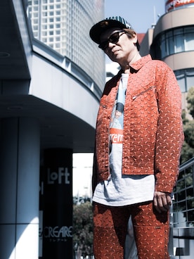 「Supreme （シュプリーム）のアイテム（デニムジャケット）」を使った、HYS-TKさん（メンズ・178cm）の春コーディネート