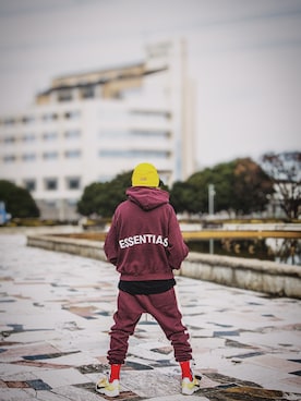 「OFF-WHITE」｜「アイテム（ニットキャップ/ビーニー）」を使った、HYS-TKさん（メンズ・178cm）の秋コーディネート