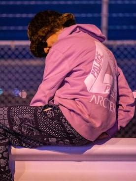 「palace」｜「アイテム（帽子）」を使った、HYS-TKさん（メンズ・178cm）の冬コーディネート