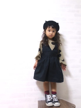 「ネコミミ」｜「アイテム（その他）」を使った、uuume＊さん（キッズ・90cm）の秋コーディネート