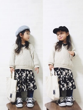 uuume＊さん（キッズ・90cm）の冬コーディネート