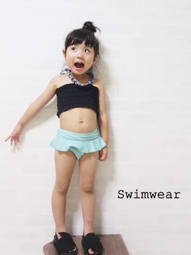 「プール」｜uuume＊さん（キッズ・100cm）の夏コーディネート