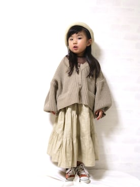 「アイテム（スカート）」を使った、uuume＊さん（キッズ・100cm）の秋コーディネート