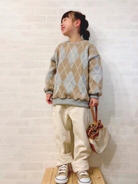 「select MOCA（セレクトモカ）のアイテム」を使った、uuume＊さん（キッズ・110cm）の冬コーディネート