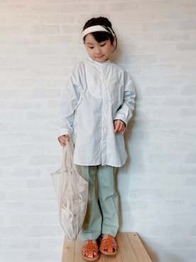 「アイテム（サンダル）」を使った、uuume＊さん（キッズ・110cm）の春コーディネート