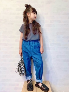 「ステッチ」｜uuume＊さん（キッズ・120cm）の春コーディネート