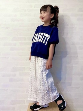 「アイテム（サンダル）」を使った、uuume＊さん（キッズ・120cm）の春コーディネート