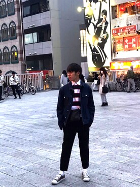 「Saturdays NYC（サタデーズ ニューヨークシティ ）のアイテム（デニムジャケット）」を使った、DAICHANさん（メンズ・167cm）の春コーディネート
