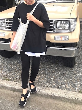 「UNIQLO（ユニクロ）のWOMEN ウルトラストレッチジーンズ（デニムパンツ）」を使った、ma☆さん（レディース・158cm）の春コーディネート