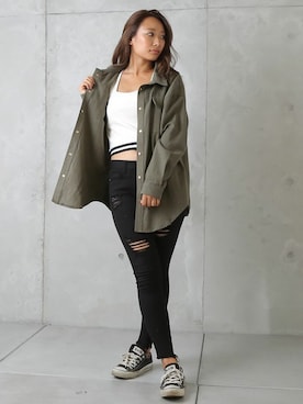 「ビッグシャツ」｜DaTuRa_STAFFさん（レディース・160cm）の秋コーディネート