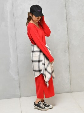 「ロングニット」｜「アイテム（ワンピース/ドレス）」を使った、DaTuRa_STAFFさん（レディース・160cm）の秋コーディネート