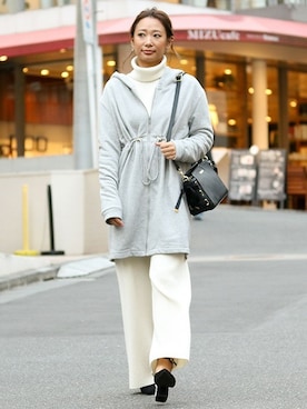 「カシミヤ」｜「アイテム（ワンピース/ドレス）」を使った、DaTuRa_STAFFさん（レディース・160cm）の冬コーディネート