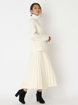 「カシミヤ」｜「アイテム（ワンピース/ドレス）」を使った、DaTuRa_STAFFさん（レディース・160cm）の冬コーディネート