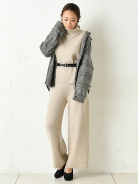「カシミヤ」｜「アイテム（ワンピース/ドレス）」を使った、DaTuRa_STAFFさん（レディース・160cm）の冬コーディネート