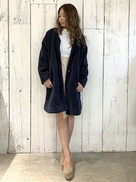 「ラップスカート」｜「アイテム（その他アウター）」を使った、DaTuRa_STAFFさん（レディース・160cm）の冬コーディネート