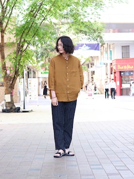 「Teva（テバ）のアイテム」を使った、やましたさん（メンズ・175cm）の夏コーディネート