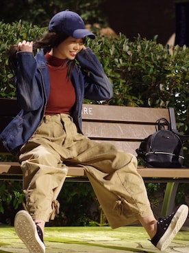 Ayaka Hakiさん（レディース・160cm）の春コーディネート