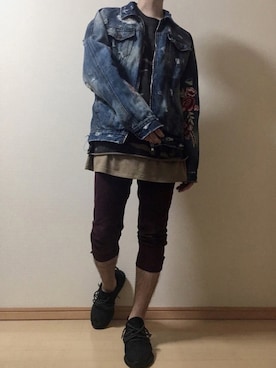 「wearhalloween2017」｜「アイテム（デニムジャケット）」を使った、nyrさん（メンズ・172cm）の秋コーディネート