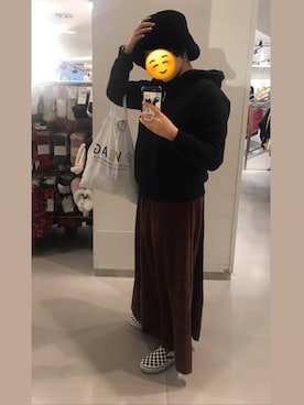 「アイテム（スリッポン）」を使った、yuru0102さん（レディース・159cm）の冬コーディネート