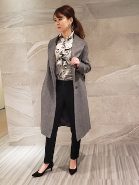 「NARACAMICIE（ナラカミーチェ）のアイテム（パンツ）」を使った、KUBOさん（レディース・163cm）の秋コーディネート