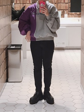 「Gosha Rubchinskiy（ゴーシャラブチンスキー）のアイテム」を使った、おしゃまるさん（レディース・161cm）の冬コーディネート
