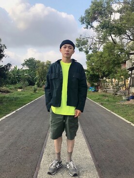 「plain-me（プレインミー）のアイテム（シャツ/ブラウス）」を使った、吳鐘偉さん（メンズ・169cm）の春コーディネート