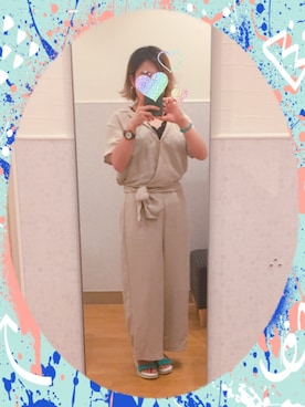 「A part by（アパートバイ）のアイテム（サロペット/オーバーオール）」を使った、ゆゆゆんさん（レディース・152cm）の夏コーディネート