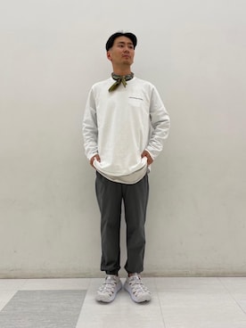 「BINDU（ビンドゥー）のアイテム（財布/小物）」を使った、垣添拓哉さん（メンズ・167cm）の春コーディネート