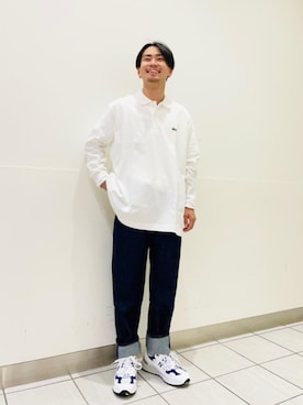 「アイテム（ポロシャツ）」を使った、垣添拓哉さん（メンズ・167cm）の秋コーディネート